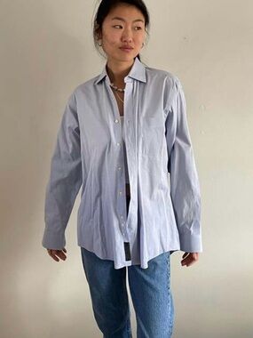Universal Thread Light Blue Oversized Button-Up Shirt
